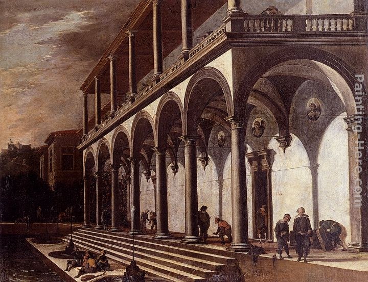 Viviano Codazzi View Of The Villa Poggioreale, Naples